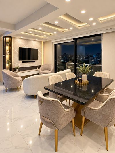 Penthouse Suite San Isidro — Comedor para seis junto al ventanal